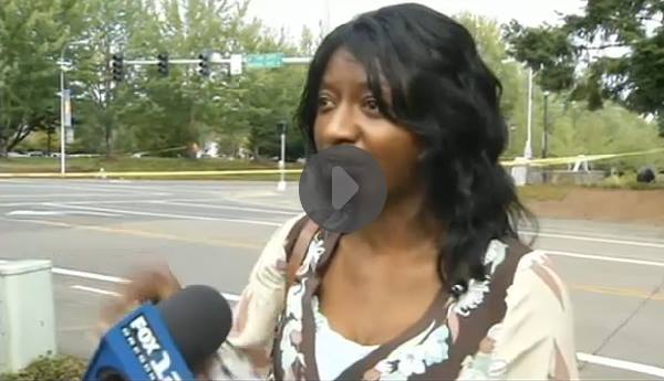 Sonya Justice being interviewed by Fox News.