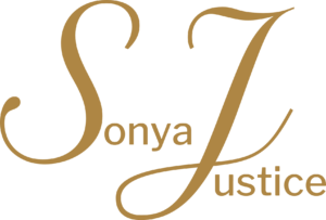 Sonya Justice official logo in gold